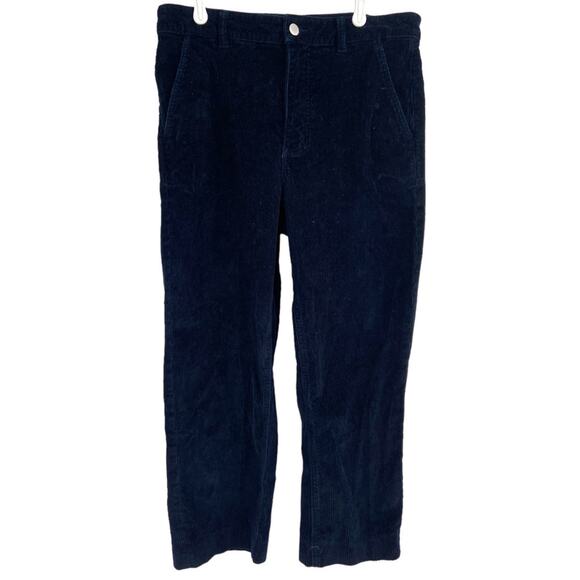 Everlane Straight‎ Leg Cropped Corduroy Pants Blue Size 10 - Picture 1 of 7